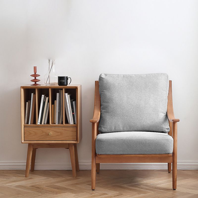 27.55" Wide Rubberwood Arm Chair Synthetic Basic Four Leg Chair Clearhalo 'Accent Chairs' 'accent_chairs' 'Chairs & Seating' 'furn' 'furn_accent_chairs' 'Furniture' 'Living Room Furniture' 1200x1200_d2b263f1-2ba5-4ae5-844a-7145e8d66d2f