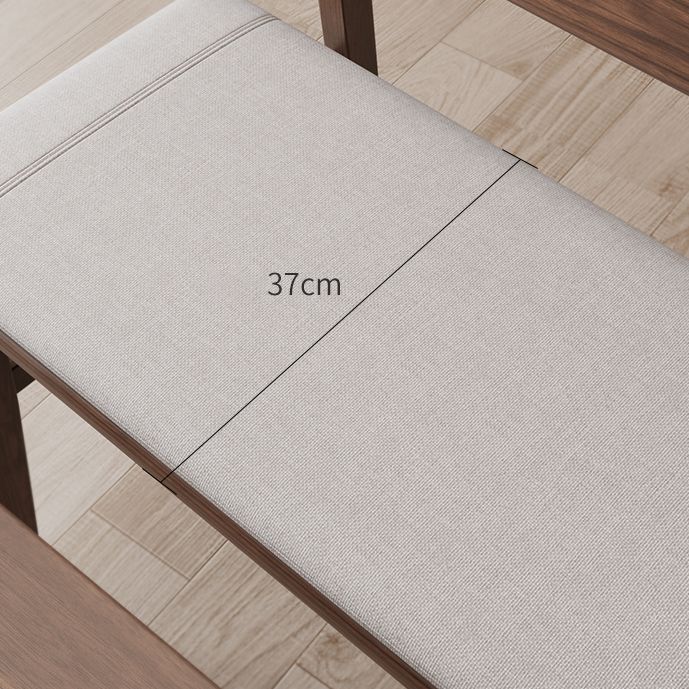 Rustieke eetbank met houten frame, 29,5 "H -bank met 4 poten