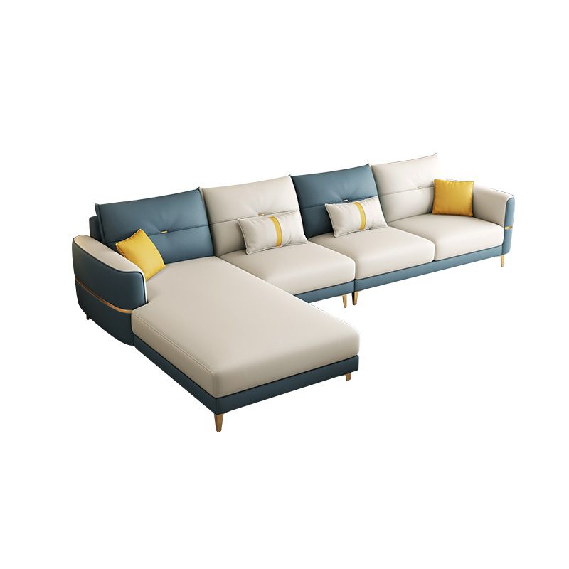 Square Arm Removable Cushions Modern With Cushions Metal Legs Sofa Clearhalo 'furn' 'furn_sectionals' 'Furniture' 'furniture_sectionals' 'Living Room Furniture' 'Sectionals' 1200x1200_d2b37568-35be-48b1-96be-534dc0a78256