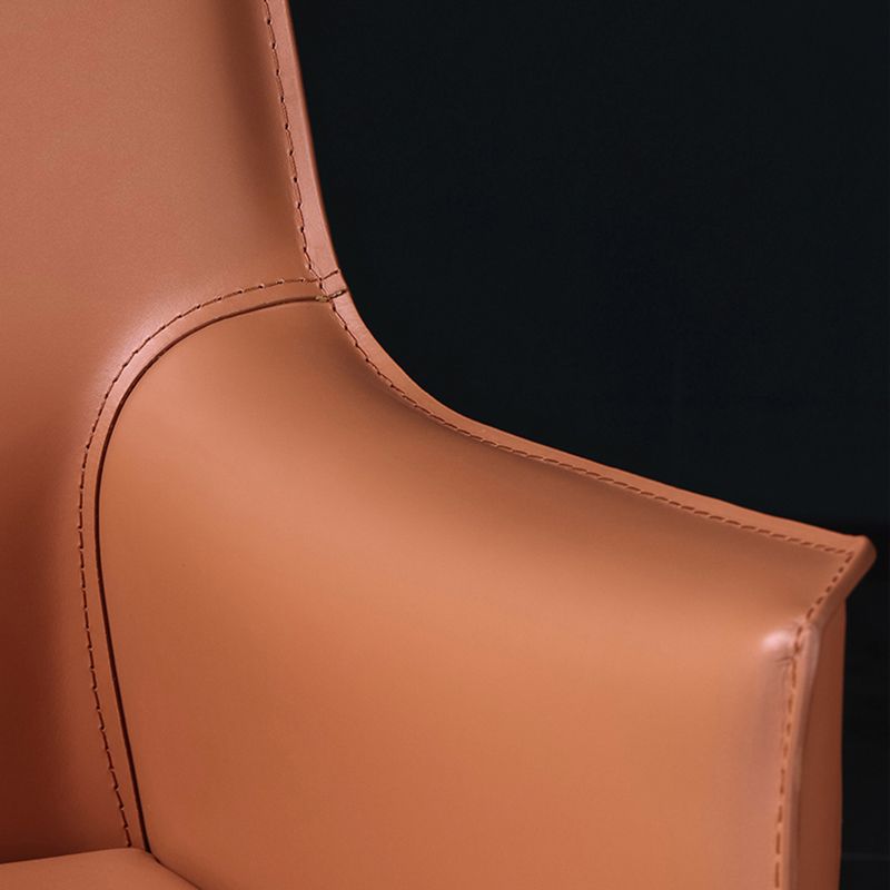 Silla de comedor tapizada silla lateral de comedor de cuero sinté