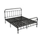 Open-Frame Bed with Spindle Headboard and Metal Legs in Solid Color Clearhalo 'Bedroom Furniture' 'Beds' 'furn' 'furn_beds' 'Furniture' 1200x1200_d2b56545-9bd6-4a22-b1eb-8cd03bf8b480