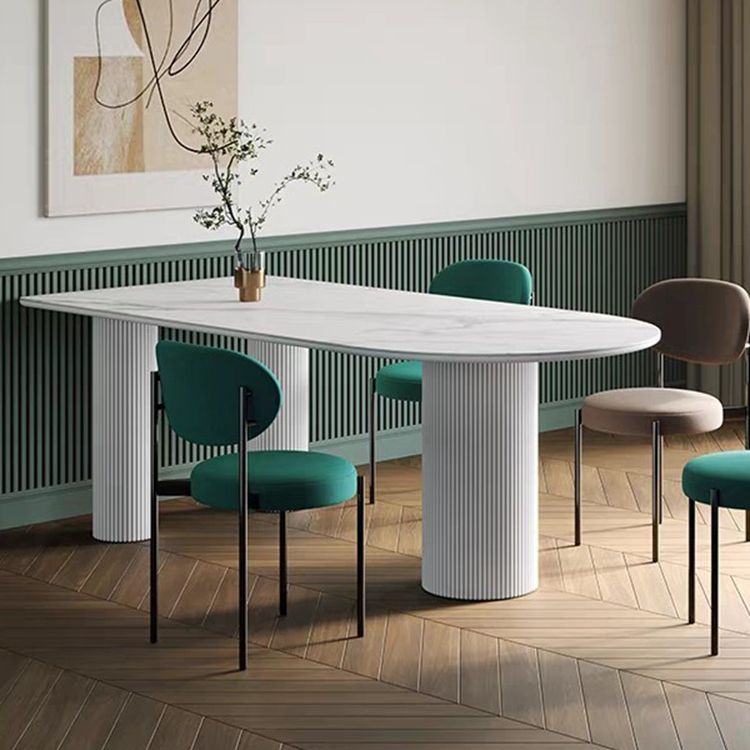 Metal Contemporary Free Form Dining Table Sintered Stone Dining Table with 3 Legs Clearhalo ' dining_table' 'Dining Tables & Seating' 'Dining Tables' 'furn' 'furn_dining_table' 'Furniture' 'furniture_dining_table' 'Kitchen & Dining Furniture' 'kitchen&dining_furn' 'kitchen' 'kitchen_dining_table' 1200x1200_d2b5ceb1-0857-464d-b620-82902fcdac9e