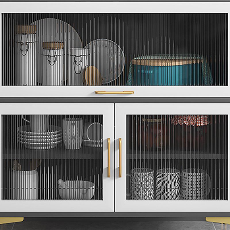 Serveur de portes en bois moderne en bois d'ingénierie serveur avec des jambes dorées