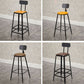 Industrial 1/5/9 Pieces Bar Table Set Rectangle Wood Counter Table for Milk Tea Shop