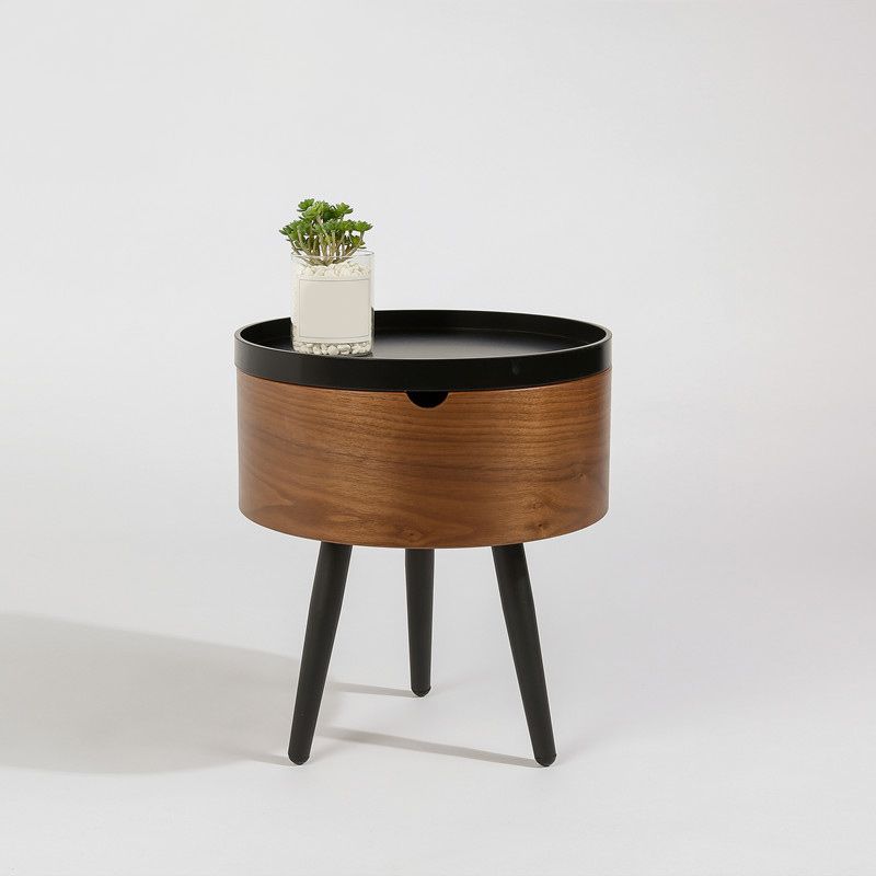 3/4 Legs Base Design Round Metal/wood Table Modern Style Coffee Table