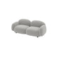 Modern Sofa with Tight Back and Square Arm for Living Room 27.56" High