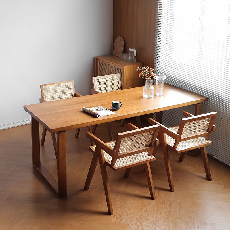 Modern Natural Dining Set 1/2/3/5 Pieces Rectangle Indoor Solid Wood Dinette Set Clearhalo 'Dining Room Sets' 'Dining Tables & Seating' 'dining_room_set' 'furn' 'furn_dining_room_set' 'Furniture' 'Kitchen & Dining Furniture' 1200x1200_d2ba65e8-3aa6-41fb-9c7a-96c16e6181dd