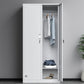 Contemporary Style Metal Wardrobe White Colour Wardrobe Closet for Home Clearhalo 'Armoires & Wardrobes' 'armoires_wardrobes' 'Bedroom Furniture' 'furn' 'furn_armoires_wardrobes' 'Furniture' 1200x1200_d2bae004-9807-48b6-9961-c9842c02990d