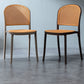 Nordic Style Armless Side Chairs Open Back Chair with Plastic Legs for Home Use