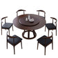 Rotatable Wooden Round Table in Brown Rubber Wood Dining Table with Pedestal Clearhalo ' dining_table' 'Dining Tables & Seating' 'Dining Tables' 'furn' 'furn_dining_table' 'Furniture' 'furniture_dining_table' 'Kitchen & Dining Furniture' 'kitchen&dining_furn' 'kitchen' 'kitchen_dining_table' 1200x1200_d2becbe8-bfe8-4606-85b0-6623e4917e70