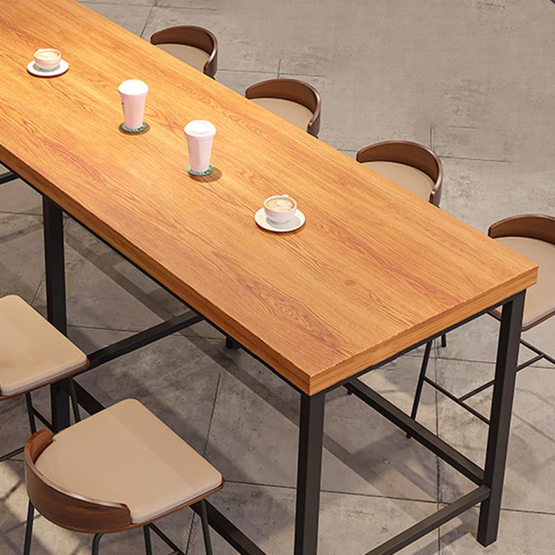 1/5/9 Pieces Modern Wood Bar Table Set Counter Table with Upholstered Stools Clearhalo 'Bar Furniture' 'furn' 'furn_home_bar_bar_sets' 'Furniture' 'Home Bars & Bar Sets' 'home_bar_bar_sets' 'Kitchen & Dining Furniture' 1200x1200_d2bf91f3-6d6a-42b4-b7ed-1341d7a70562