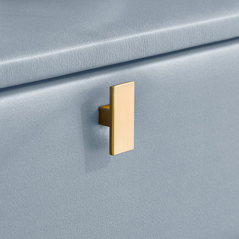 2つの引き出しが付いたレザーベッドナイトスタンドコンテンポラリーベッドサイドキャビネット