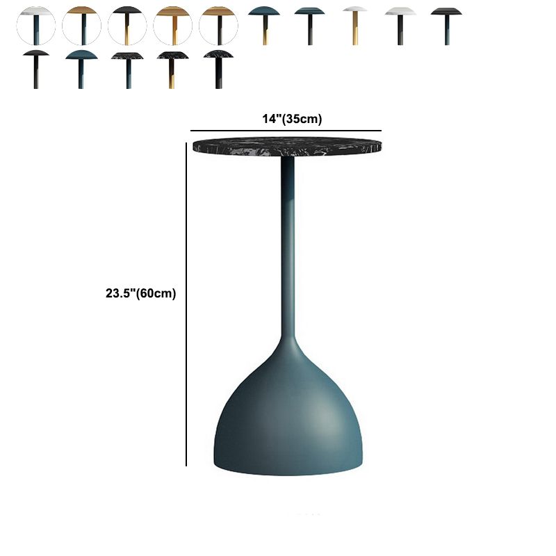 TABELLA MODERA METALLICA FINE FEDSTALE 23.6 "TAVOLO TOUND LATURA