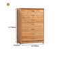 Modern Bamboo Storage Chest Dresser Bedroom Storage Chest with Drawers