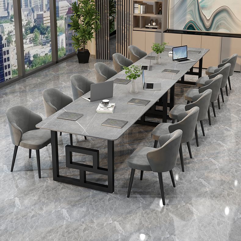 Scrivania per ufficio in pietra in stile industriale da 29,53 pollici