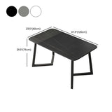 モダンな黒いダイニングテーブルセット1/2/5/7ピースメタルダイネットセットセット