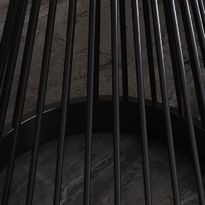 21.6"H Modern Metal Frame Base Slate Round Coffee Table End Table