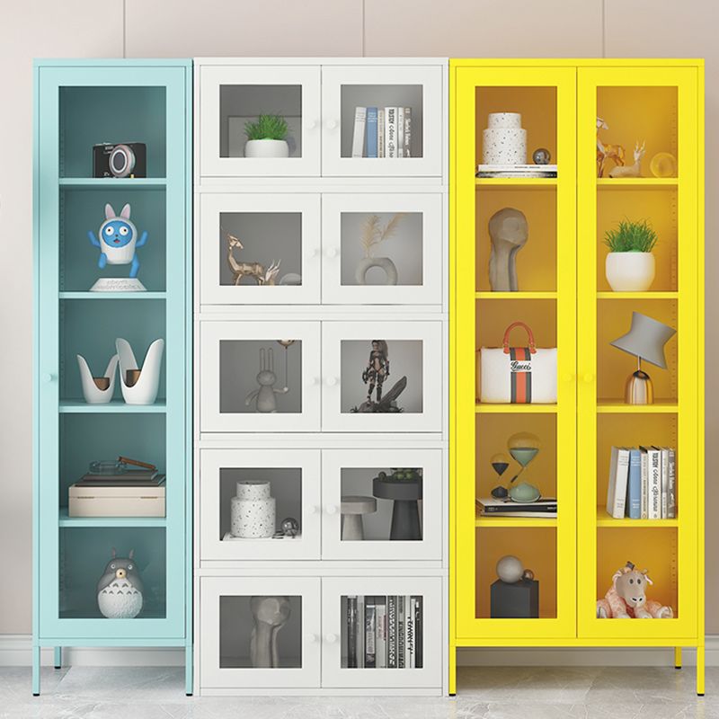 Modern Closed Back Vertical Bookshelf Metal Bookcase for Office Clearhalo 'Bookcases' 'furn' 'furn_bookcases' 'Furniture' 'Office Furniture' 1200x1200_d2c624ed-93c7-4e7d-8924-914c644d316c