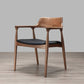 Solid Wood Side Dining Chair Open Back PU Leather Arm Chair for Home Clearhalo 'Dining Chairs' 'Dining Tables & Seating' 'dining_chair' 'furn' 'furn_dining_chair' 'Furniture' 'Kitchen & Dining Furniture' 1200x1200_d2c67977-870b-4d14-8abd-b4aeb8214e64
