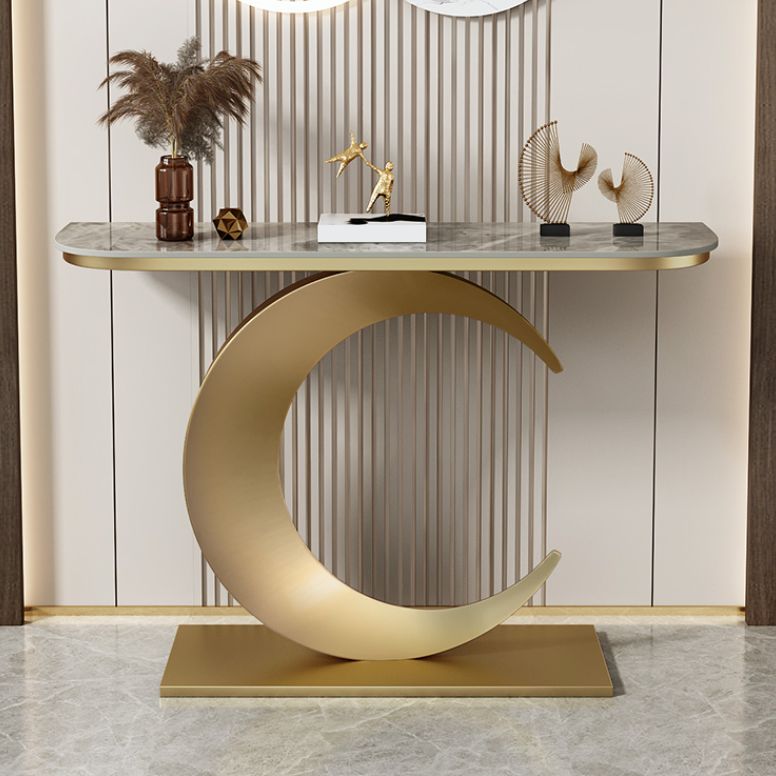 Tavolino console con console antico console con console glam di mezza luna