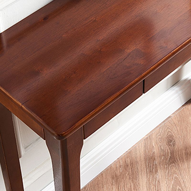 Tavolo da console in legno a 4 gambe a 4 gambe con archiviazione