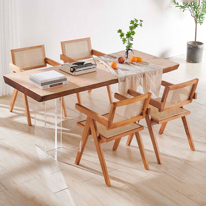 Traditional Style Dining Chair Arm Chair with Wooden Legs for Kitchen Clearhalo 'Dining Chairs' 'Dining Tables & Seating' 'dining_chair' 'furn' 'furn_dining_chair' 'Furniture' 'Kitchen & Dining Furniture' 1200x1200_d2c8f6e3-8ecc-4212-98e8-f24d415451d2