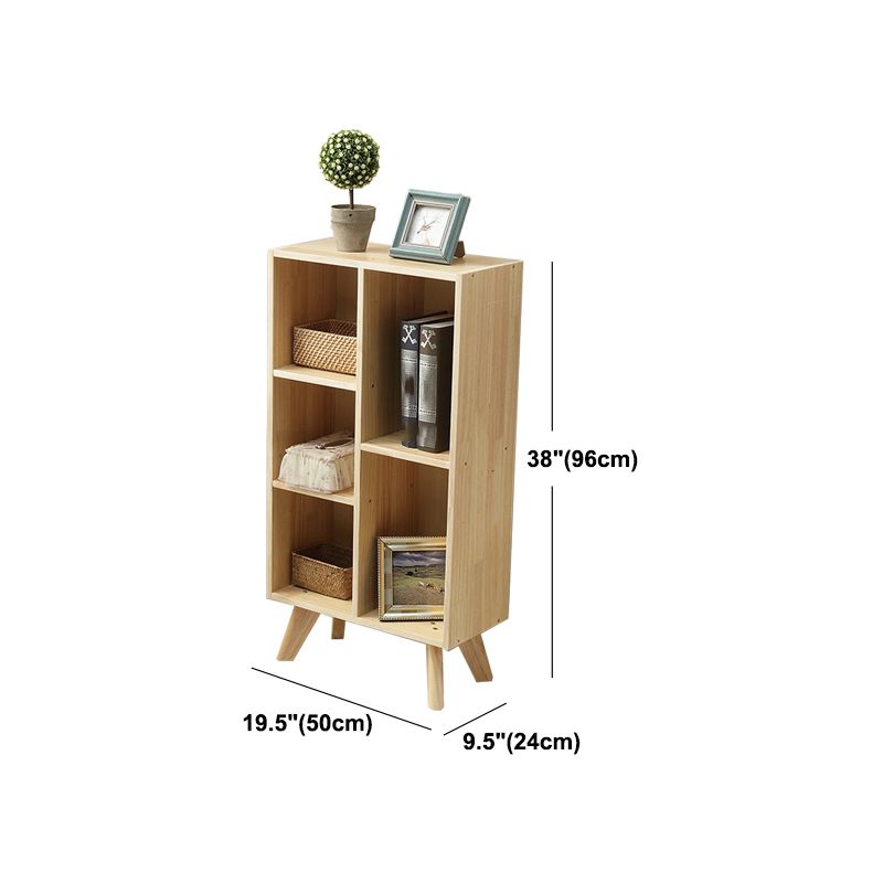 Natural Colour Wooden Standard Bookcase Contemporary Closed Back Bookshelf Clearhalo 'Bookcases' 'furn' 'furn_bookcases' 'Furniture' 'Office Furniture' 1200x1200_d2c93e48-383d-4c4d-b6c7-7dcc26c79241