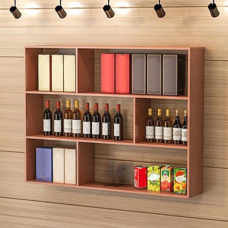 Modern Wall Mounted Bottle Wine Rack Manufactured Wood Wine Bottle Holder Clearhalo 'furn' 'furn_wine_racks' 'Furniture' 'Kitchen & Dining Furniture' 'Wine Racks' 'wine_racks' 1200x1200_d2cb1403-13c9-4b39-a376-070cf7aaff34