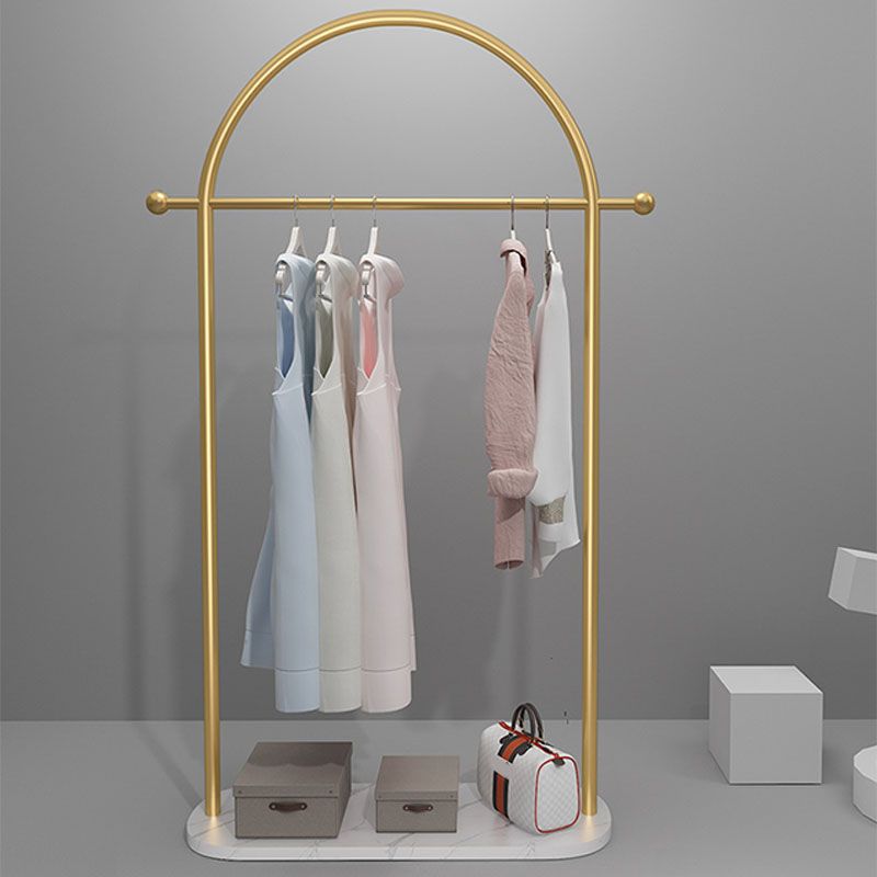 Modern Metal Hall Stand Hanging Rail with 2 Hooks Coat Hanger Clearhalo 'Entry & Mudroom Furniture' 'furn' 'furn_hall_tree_coat_racks' 'Furniture' 'Hall Trees & Coat Racks' 'hall_tree_coat_racks' 1200x1200_d2cbcecc-7036-4c35-90f9-de8dc13e9fb8