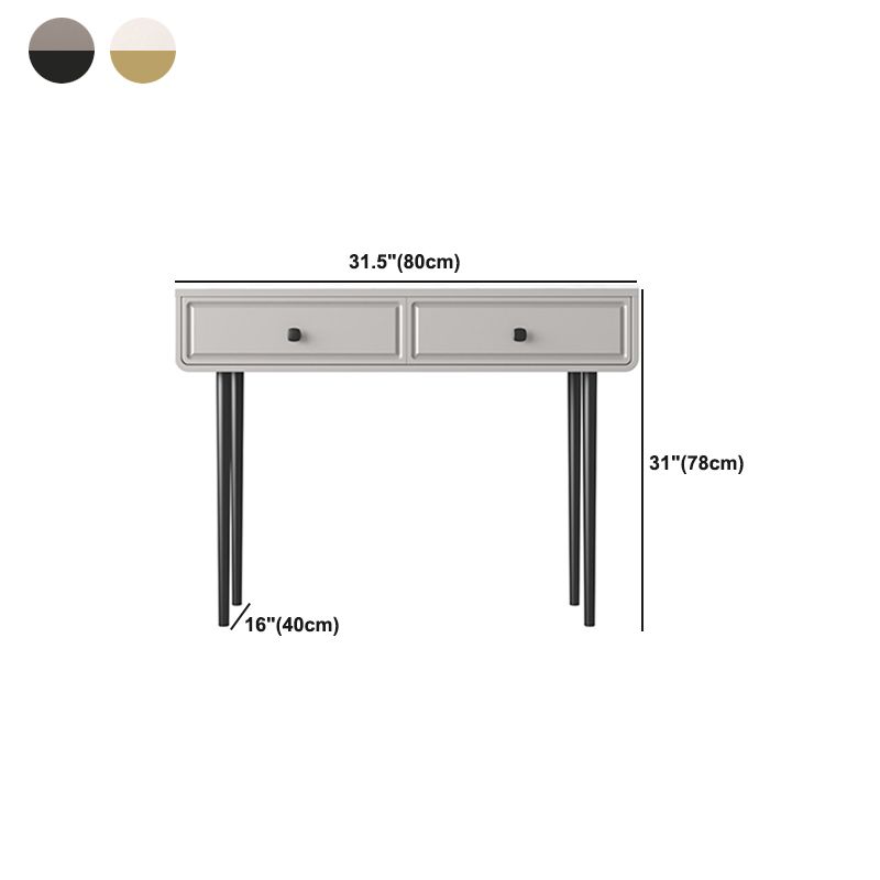 30.7" High 4 Drawers Makeup Vanity Desk Wood and Metal Vanity