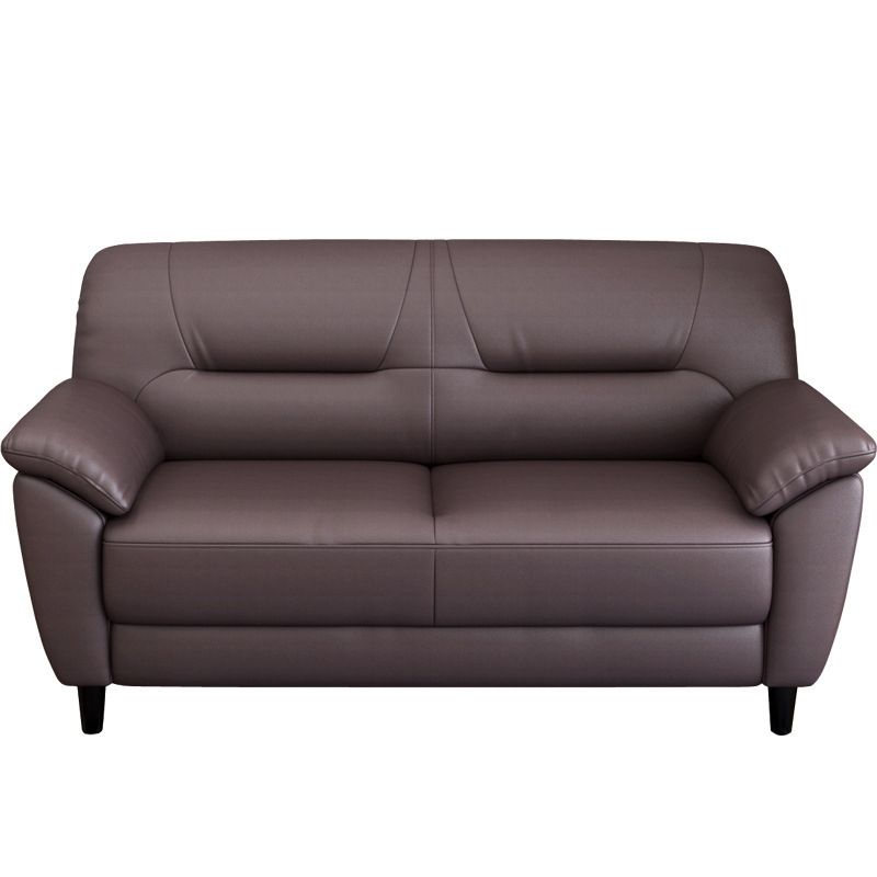 Brown Leather Flared Arm Setee Standard Loose Back Settee Furniture Clearhalo 'furn' 'furn_sofas' 'Furniture' 'furniture_sofas' 'kitchen' 'kitchen_sofas' 'Living Room Furniture' 'Sofa' 'sofas' 1200x1200_d2cf45fe-005b-4f68-ae2d-e4d845cd0b3e