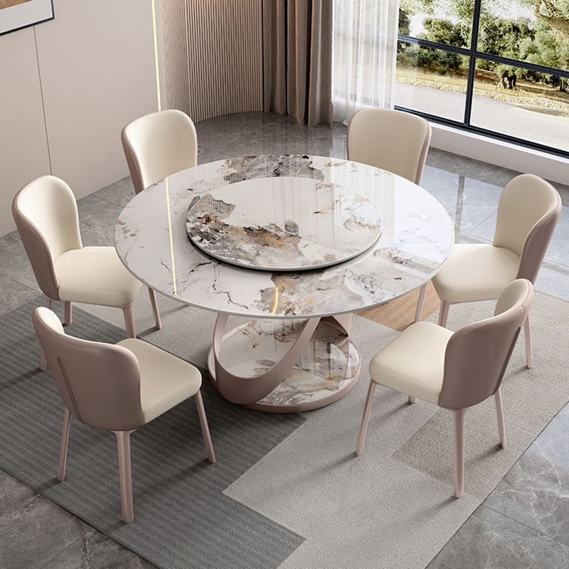 Modern Sintered Stone Dining Table Pedestal Casual Dining Table Clearhalo 'Dining Tables & Seating' 'Dining Tables' 'dining_table' 'furn' 'furn_dining_table' 'Furniture' 'furniture_dining_table' 'Kitchen & Dining Furniture' 'kitchen' 'kitchen_dining_table' 1200x1200_d2cf4ec2-402a-4988-83fd-6605735a1cc7