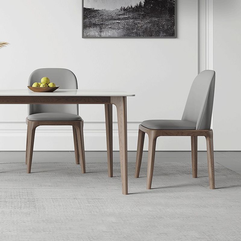 Style contemporain 1/2/5 pièces chaises de restauration Ensemble de meubles en pierre rectangulaire en blanc