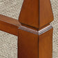 Modern Brown Wood Counter Table with Rectangle Table Top Trestle Table - 42" H Clearhalo 'Bar Furniture' 'Bar Tables' 'bar_tables' 'furn' 'furn_bar_tables' 'Furniture' 'furniture_bar_tables' 'Kitchen & Dining Furniture' 1200x1200_d2d10f94-324f-460e-9901-00a01ce9c8eb