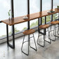 Brown Modern Style Bar Table Solid Wood and Iron Coffee Shop Bar Table Clearhalo 'Bar Furniture' 'Bar Tables' 'bar_tables' 'furn' 'furn_bar_tables' 'Furniture' 'furniture_bar_tables' 'Kitchen & Dining Furniture' 1200x1200_d2d1abb9-b6a3-46a9-abaf-bb5a83ae4e41