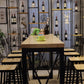 Pine Wood Bar Table Industrial Bar Dining Table with Sled Base in Black Clearhalo 'Bar Furniture' 'Bar Tables' 'bar_tables' 'furn' 'furn_bar_tables' 'Furniture' 'furniture_bar_tables' 'Kitchen & Dining Furniture' 1200x1200_d2d363fc-af55-47e3-943b-c8ceaddedd5f