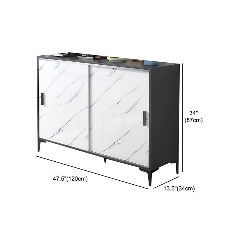 Artificial Wood Dining Room Sideboard Cabinet Modern Credenza with Storage and Drawer Clearhalo 'buffet_sideboard' 'Buffets & Sideboards' 'furn' 'furn_buffet_sideboard' 'Furniture' 'furniture_buffet_sideboard' 'Kitchen & Dining Furniture' 1200x1200_d2d4e3b1-e62d-4ed8-a4db-6623f328eac2