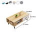 1 table basse à 4 pieds incluse, table de cocktail moderne en bois avec tiroir