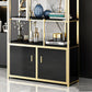 12"W 79"H Bookshelf Glam Style Open Back Bookcase for Study Room Home Office Clearhalo 'Bookcases' 'furn' 'furn_bookcases' 'Furniture' 'furniture_bookcases' 'kitchen' 'kitchen_bookcases' 'Living Room Furniture' 'Office Furniture' 1200x1200_d2d6d0d9-ef79-4945-b7ed-b382ef6e895a