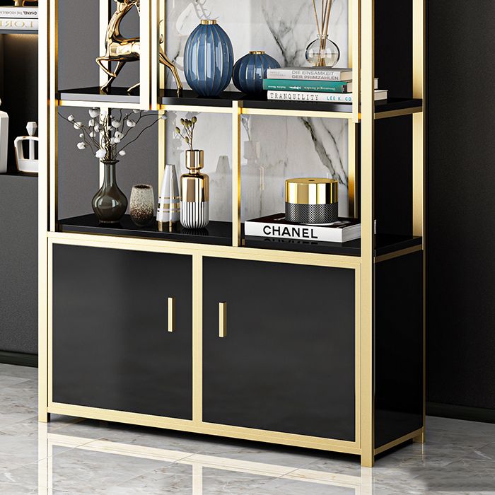 12"W 79"H Bookshelf Glam Style Open Back Bookcase for Study Room Home Office Clearhalo 'Bookcases' 'furn' 'furn_bookcases' 'Furniture' 'furniture_bookcases' 'kitchen' 'kitchen_bookcases' 'Living Room Furniture' 'Office Furniture' 1200x1200_d2d6d0d9-ef79-4945-b7ed-b382ef6e895a