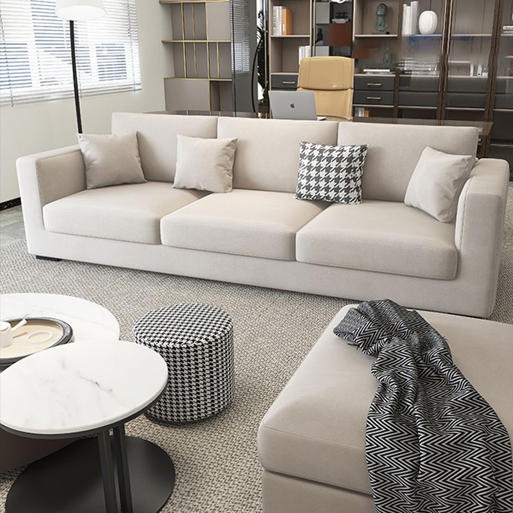 Modern 33,46 "H Faux Leder 3-Sitzer-Quadratarmsofa für Wohnzimmer