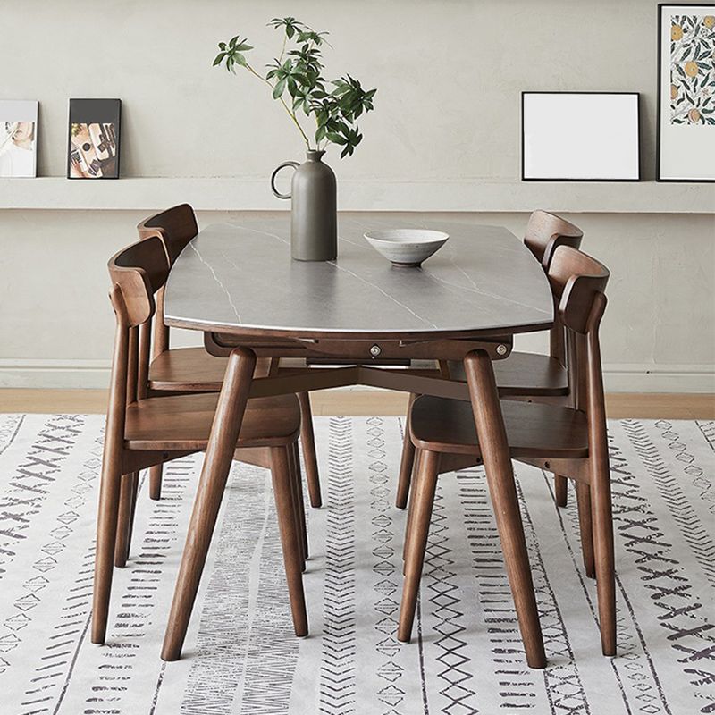 Contemporary Style 1/4/5/7 Pieces Dining Chairs Set Stone Round Furniture in Gray Clearhalo 'Dining Room Sets' 'Dining Tables & Seating' 'dining_room_set' 'furn' 'furn_dining_room_set' 'Furniture' 'Kitchen & Dining Furniture' 1200x1200_d2dae285-cdd7-42af-ae33-e3bc8014bda2