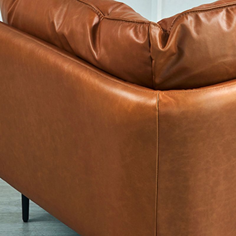 Hedendaagse smokingarmbank 38,58 "brede faux lederen bank met losse rug