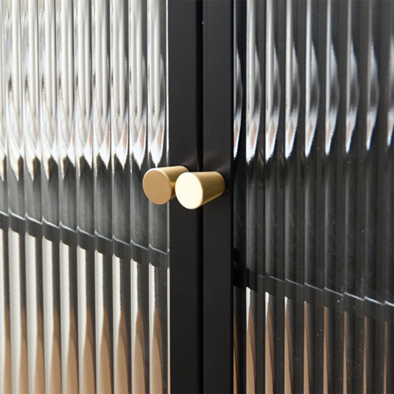 Armadio in metallo in metallo contemporaneo porte in vetro mobile a buffet per sala da pranzo