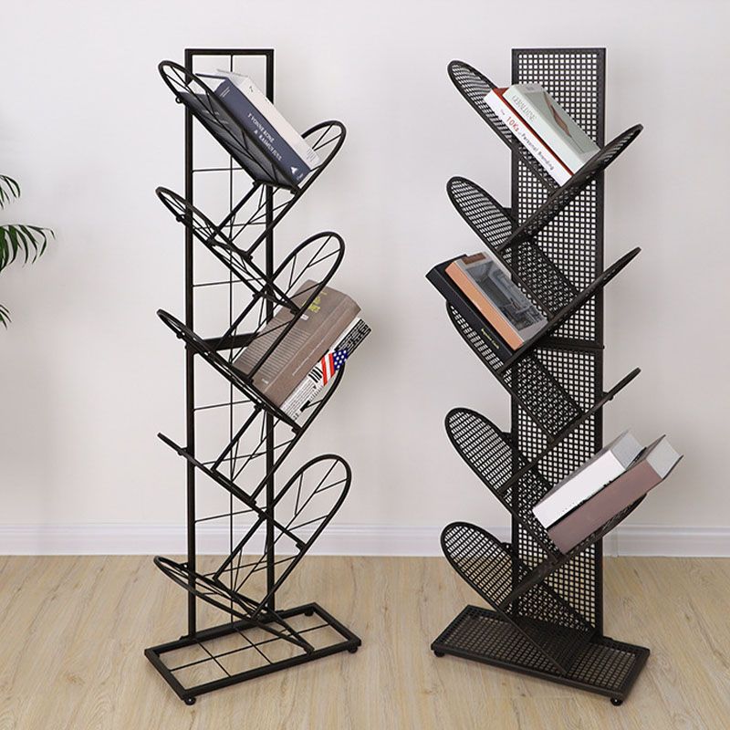 Contemporary Metal Book Shelf Vertical Etagere Shelf Bookcase for Study Room