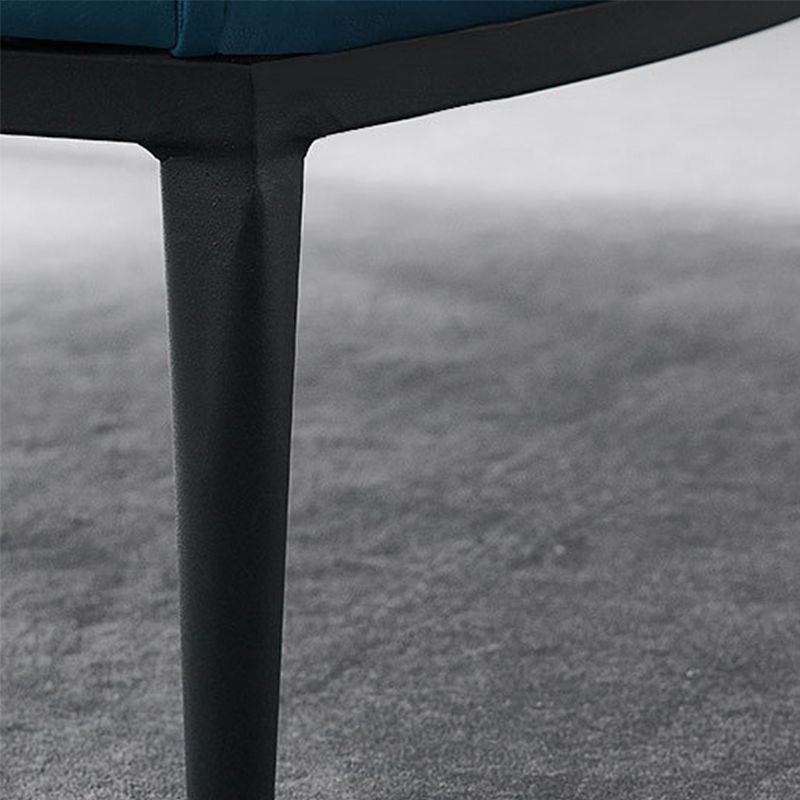 Contemporary 33.46"Wide Faux Leather Fixed Back Sponge Arm Chair