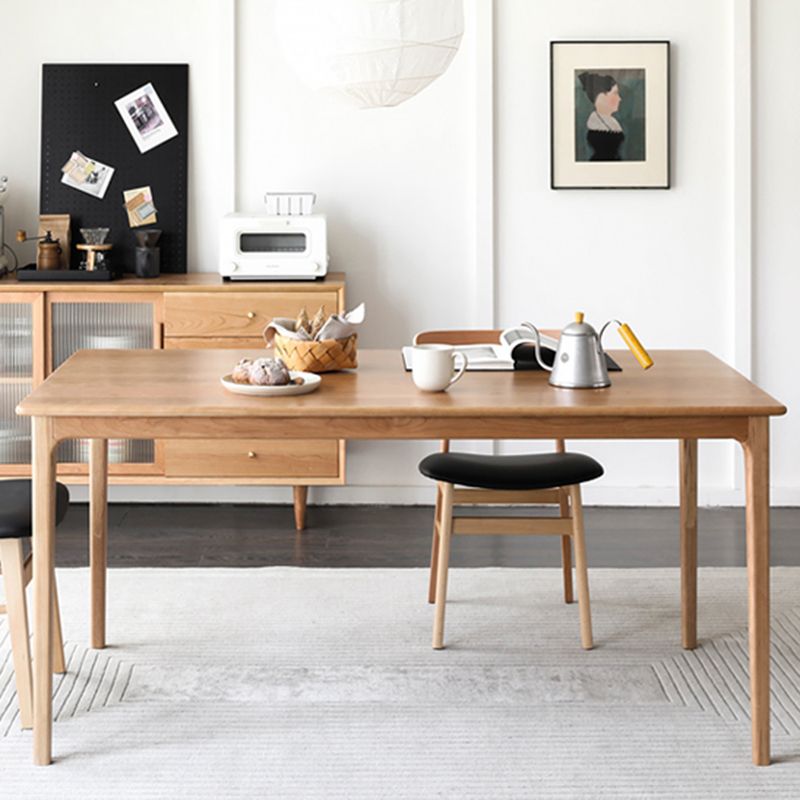 Rectangle Contemporary Dining Table White Fixed Table with Pine Solid Wood Clearhalo ' dining_table' 'Dining Tables & Seating' 'Dining Tables' 'furn' 'furn_dining_table' 'Furniture' 'furniture_dining_table' 'Kitchen & Dining Furniture' 'kitchen&dining_furn' 'kitchen' 'kitchen_dining_table' 1200x1200_d2de46ae-3826-4a99-9c16-75edccf3f7d4