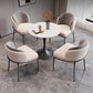 Modern Style Sintered Stone Dining Set Round 1/3/4/5 Pieces Dining Set for Home Use Clearhalo 'Dining Room Sets' 'Dining Tables & Seating' 'dining_room_set' 'furn' 'furn_dining_room_set' 'Furniture' 'Kitchen & Dining Furniture' 1200x1200_d2e035c8-6ac6-4f52-bfae-24471d0635bc