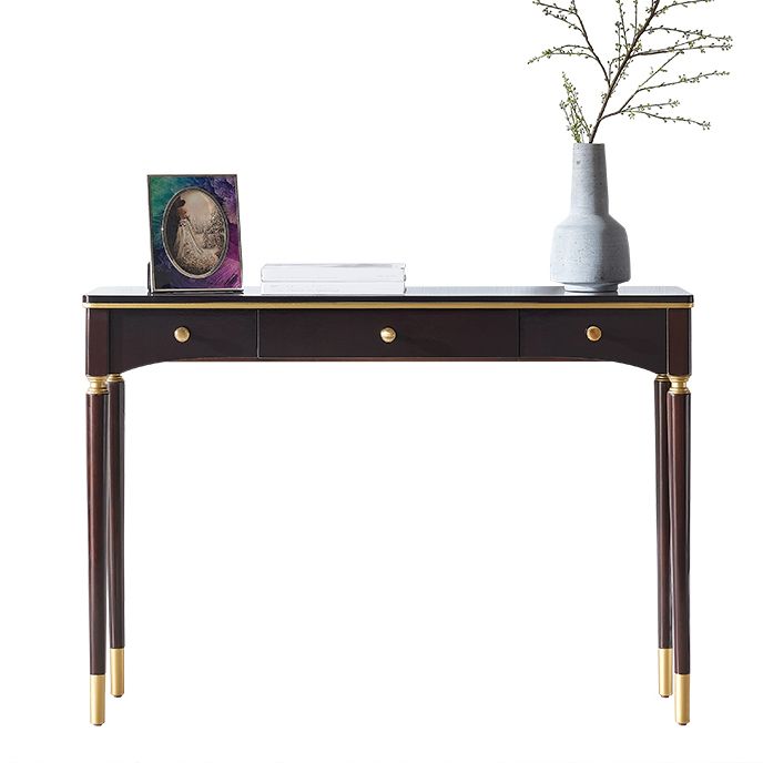 Mid-Century Modern Wood Console Table Rectangle Black Console Sofa Table for Hall