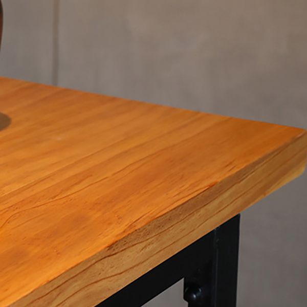 Wood Top Bar Counter Contemporary Bar Counter with Trestle Base in Black Clearhalo 'Bar Furniture' 'Bar Tables' 'bar_tables' 'furn' 'furn_bar_tables' 'Furniture' 'furniture_bar_tables' 'Kitchen & Dining Furniture' 1200x1200_d2e1c66e-345a-400e-9e62-12e4e804df43